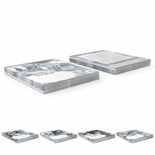 Цена за 10 шт. Тетрадь школьная ученическая ErichKrause Timber Wolf, 18 листов, линейка (в плёнке по 10 шт.)_MIX-PACK  фото 9