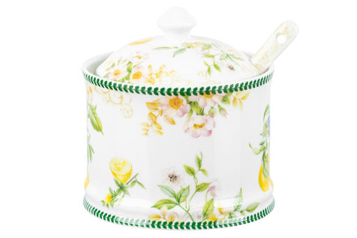 Сахарница 320 мл 9*9*10 см Лимоны + ложка, NEW BONE CHINA - Elan gallery фото 5