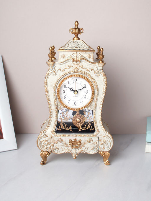 Часы настольные 28 см бежевые / 63317E /уп 18/ музыкальные - Галеонтрейд фото 2