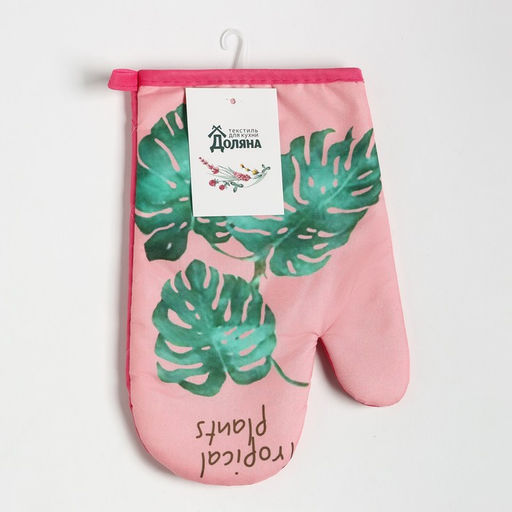 Варежка Доляна Tropical цвет розовый 26х16 см, 100% п/э  фото 4