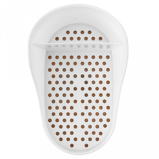 Подставка для губок, моющего средства, тряпок пластмассовая 12х18х10см, Латте (Россия)