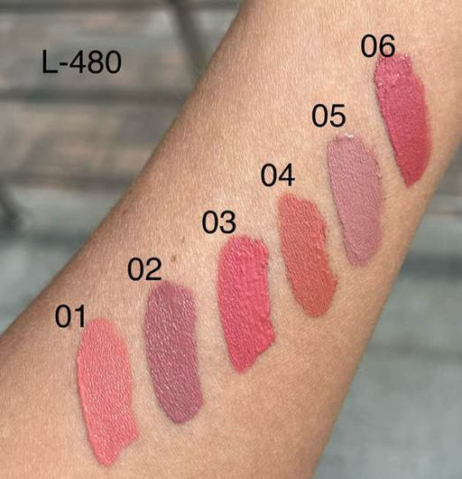 FFleur L480 Стойкая жидкая матовая помада Long Lasting 8H тон 01 Sweet peach  фото 2