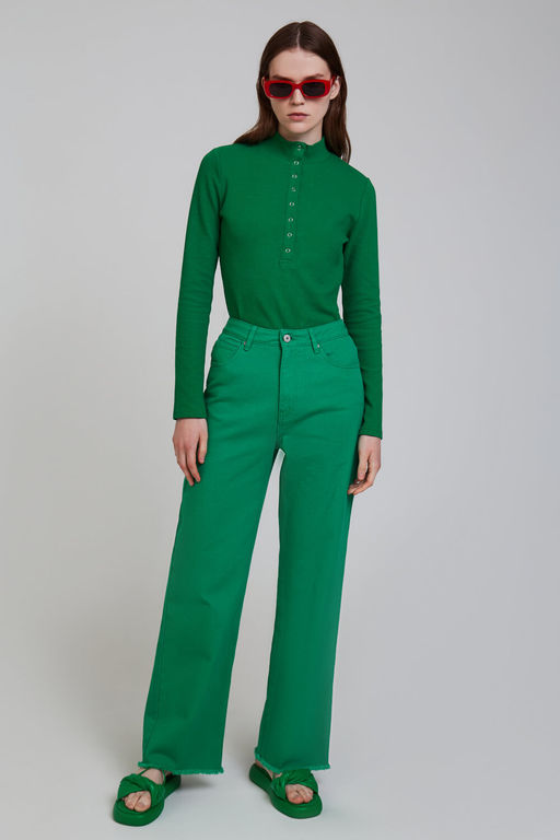 Ярко-синие джинсы с бахромой - Incity фото 6