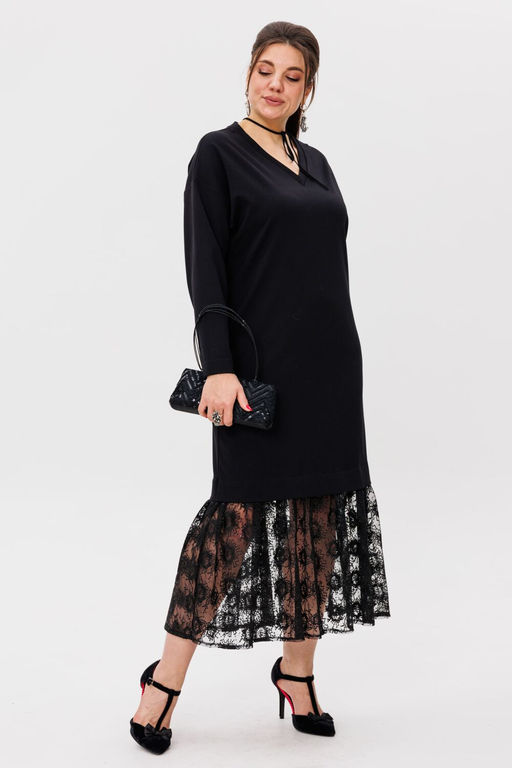 Платье ANELLI 1739 ажурная ночь