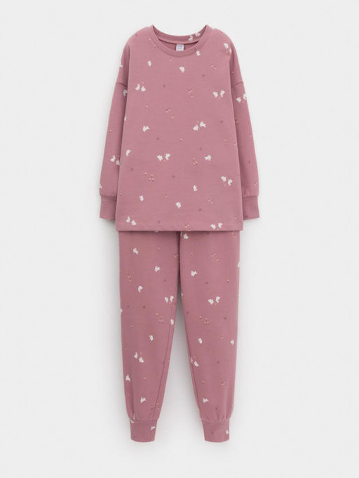 К 1587/морозная вишня,зайки на поляне пижама дет - Crockid фото 2