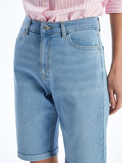 Bermuda Fit Kad?n Jean ?ort