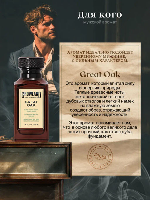 Dilis Парфюмерная вода для мужчин GROWLAND Great Oak 100 мл