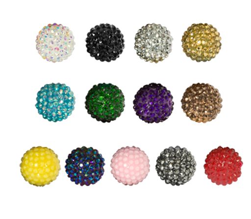 Бусина Zlatka пластик BWR-22 22 мм 5 шт №01 черный  фото 3