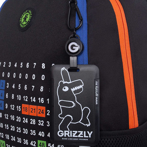 RB-651-10 Рюкзак школьный с картхолдером на держателе - Grizzly фото 30