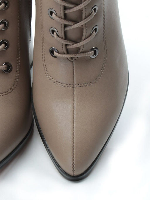 01-PCS125-3 DK. BEIGE Ботинки демисезонные женские (натуральная кожа, байка) - No name фото 15