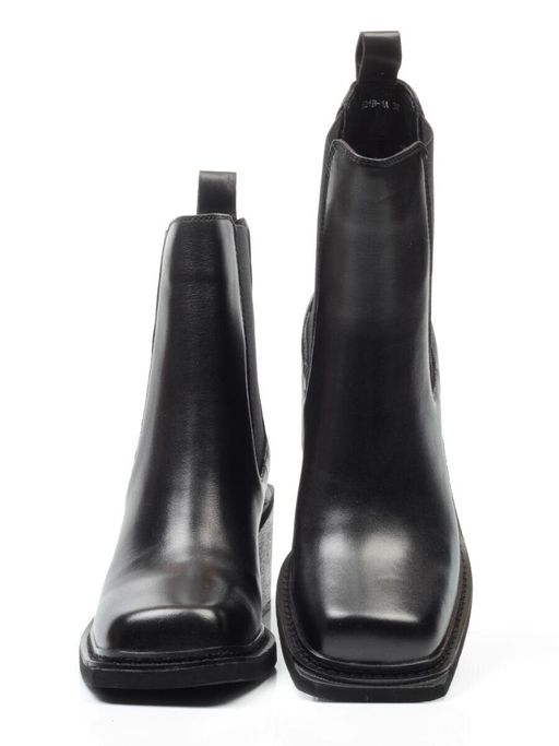 01-E21B-1A BLACK Ботинки демисезонные женские (натуральная кожа, байка) - Фабричный китай фото 15