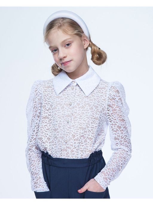 Блузка белый 212230817 - Nota bene фото 13