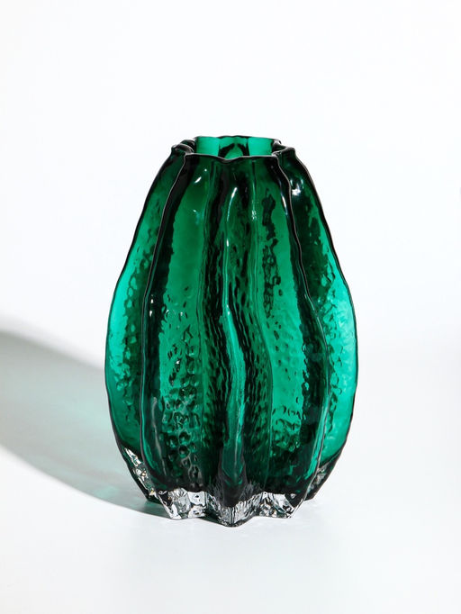 Ваза «Кэли», 21×12×6 см, стекло, зелёная