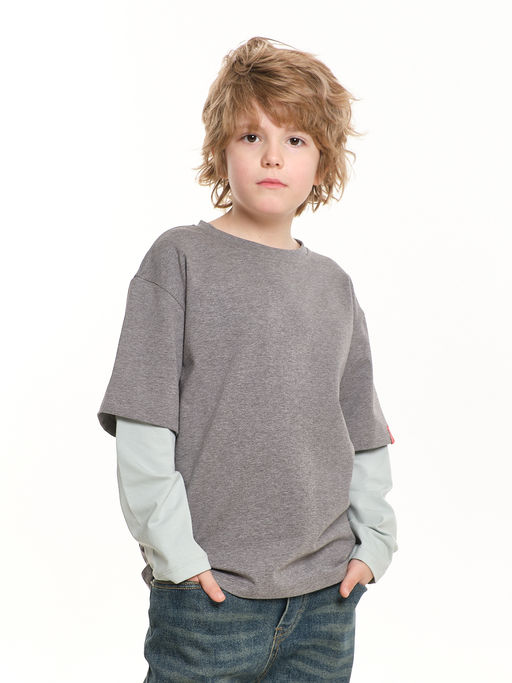 Лонгслив для мальчика с подзорным рукавом 22-0228 - Mini maxi фото 14