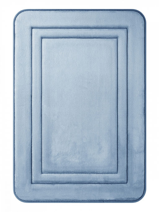 Коврик для ванной 55x80 синий полиэстер 100%