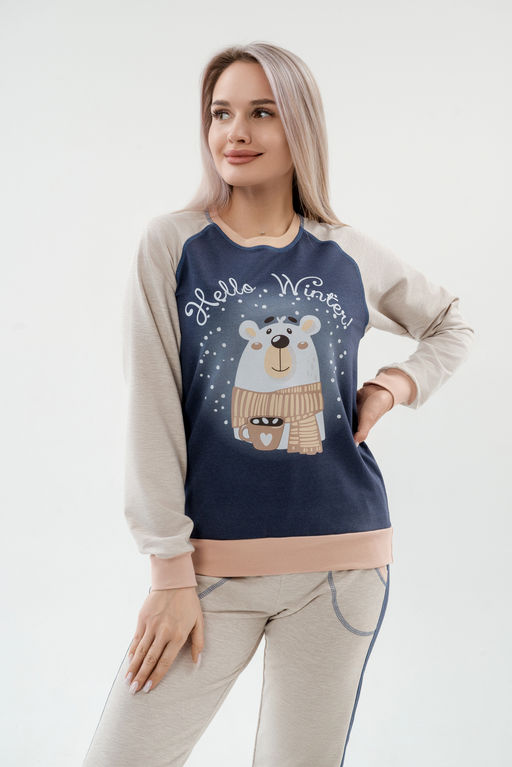 Костюм женский из футера Гамми индиго - Амадэль фото 4