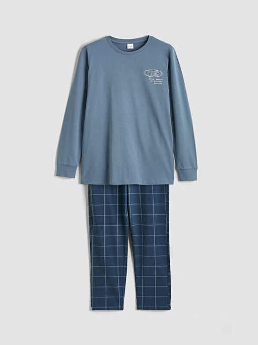 New York Bask?l? Erkek ?ocuk Pijama Tak?m?