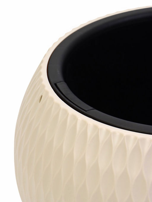 Кашпо для цветов Жемчужина, 7 л, d=36 см, h=22 см, пластик, со вставкой, подвесное, бежевое - Simaland фото 4