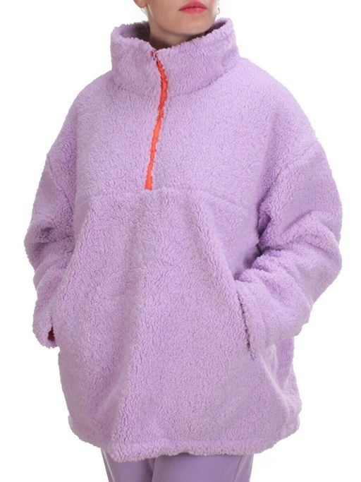 2568 LILAC Кофта плюшевая женская Тедди на синтепоне (50 гр. синтепон) - Fashion фото 4
