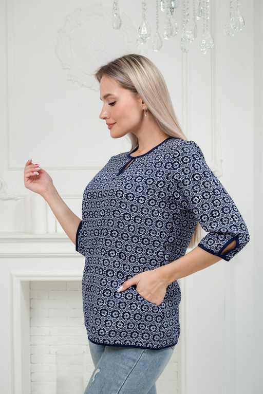 Кофта женская из милано Анфиса лепестки - Амадэль фото 4