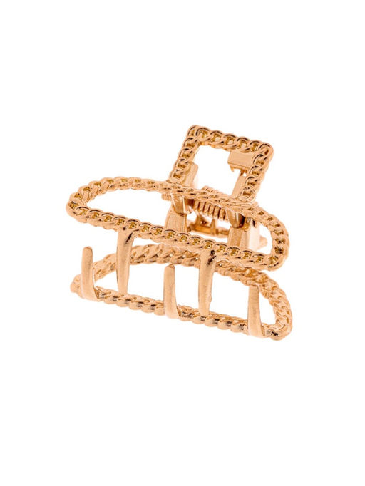 Цена за 6 шт. Крабик для волос «Эмма», дуга, 2.5 см, золотистый