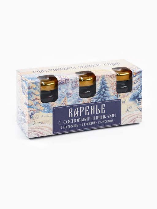 Варенье с сосновыми шишками Счастливого нового года: апельсин, клюква, брусника, 90 г (3 шт.?30 г). - Доброе Здоровье фото 2