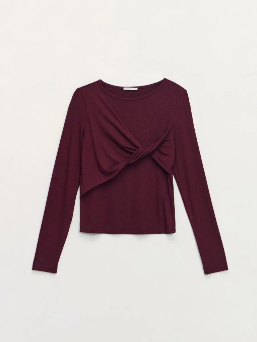 Лонгслив с декоративным узлом / Zarina фото 8