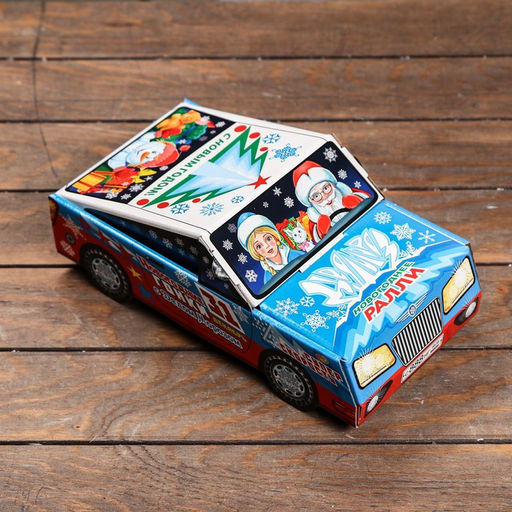 Цена за 5 шт. Подарочная коробка Новогодние гонки 11,3 х 31,5 х 13,3 см - Simaland фото 4