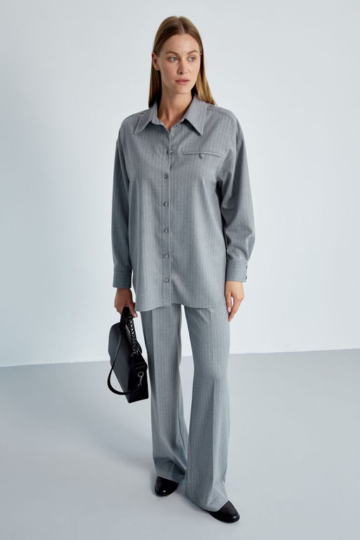 Рубашка ELady 4479 серый