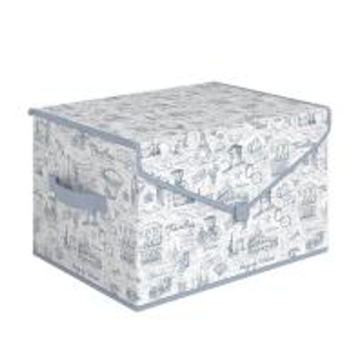 VAL TI-BOX-TM Короб стеллажный с крышкой, большой, 40*30*25 см, TRAVELLING INDIGO, шт