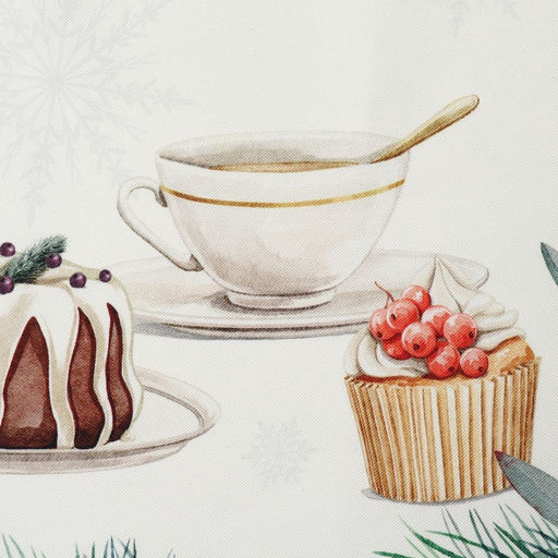 Скатерть новогодняя «Этель» New Years treat, d=150 см +/-3 см с ВГМО, 100% хлопок, саржа 190 г/м²