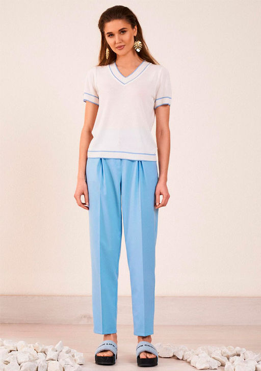 SR23-02 брюки женские голубой - Mozart фото 4