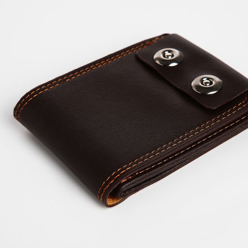 Портмоне мужское на магнитах, коричневое