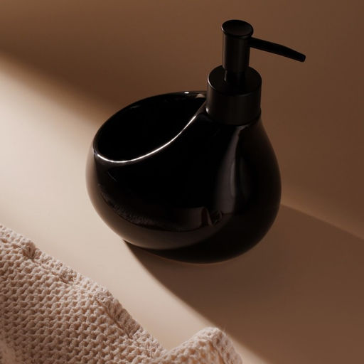 Дозатор для мыла с подставкой для губки Drop, 450 мл, цвет чёрный - Sima-land home фото 6