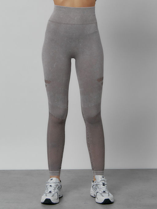 Легинсы для фитнеса женские серого цвета 1004Sr - Mtforce фото 2