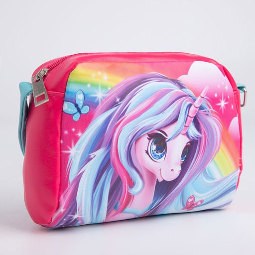 Сумка детская Волшебный единорог из эко-кожи, на ремешке, 15х12х3 см - NAZAMOK KIDS фото 4