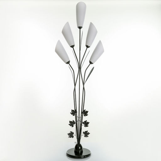 Торшер напольный BayerLux «Букет», 5×15 Вт, E27, черный, 55×28×165 см