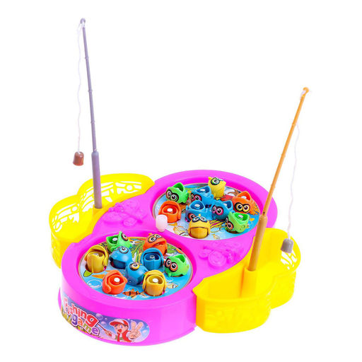 Уценка Рыбалка Бабочка: 18 рыбок, 2 удочки, заводная, МИКС