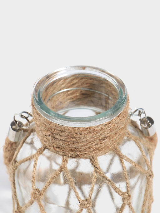 Ваза для цветов с ручкой «Иво», 20×10 см, стекло, прозрачная