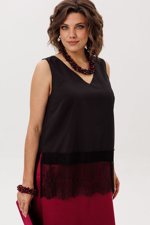 Блуза ANELLI 1664 черный лед