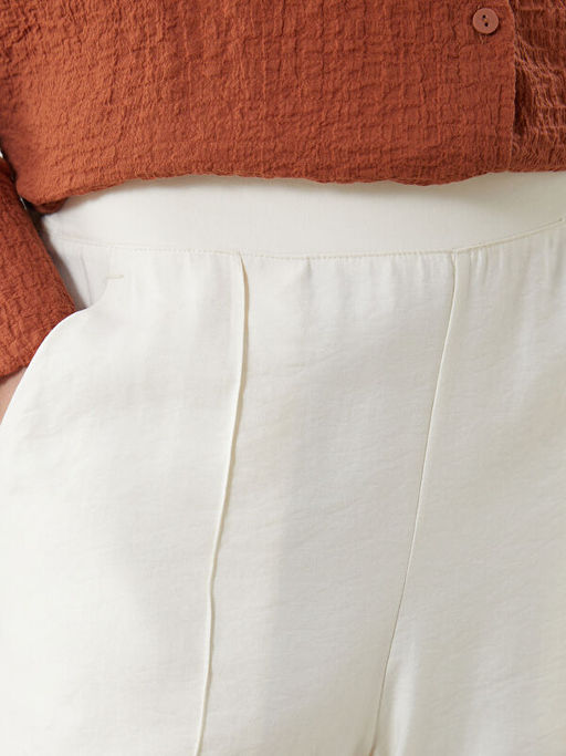 Beli Lastikli Modal Kar???ml? Kad?n Pantolon