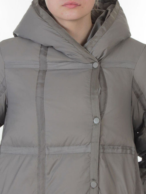 3065 GRAY Пальто пуховое зимнее женское (утиный пух) - Fashion фото 4
