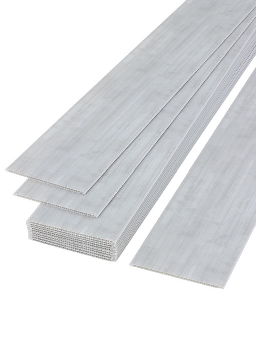 Цена за 12 шт. Стеновая панель ПВХ «Бертран», 2600×250 мм, цвет серый