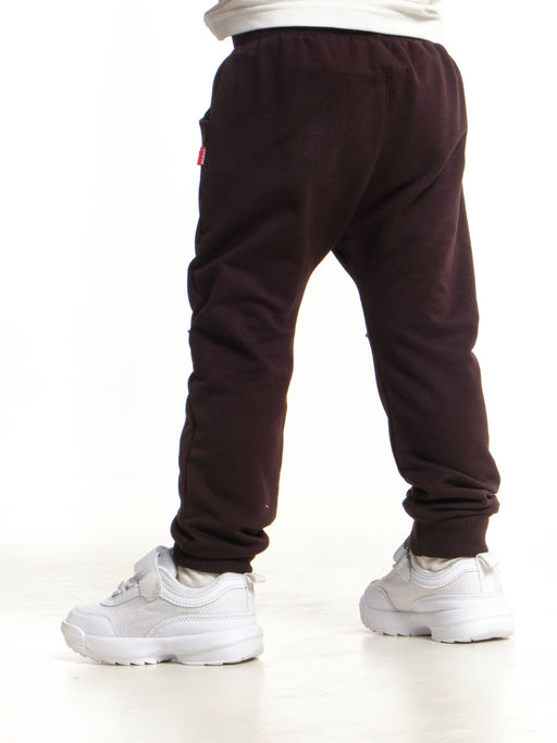 Брюки на резинке для малышей UD 0932 коричневый - Mini maxi фото 2