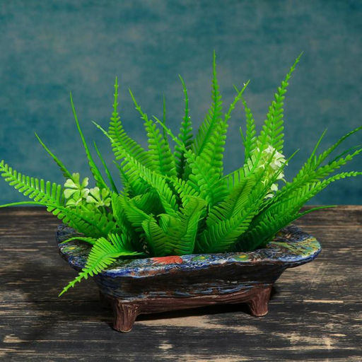 Горшок - бонсайница прямоугольная для кактусов и суккулентов, 16,5х11,5х5см