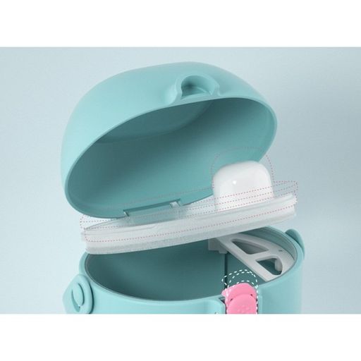 Контейнер для хранения детского питания 450 мл., с ложкой, цвет голубой - Крошка я фото 7