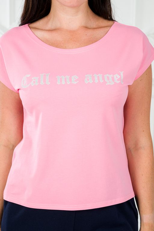 Футболка женская из вискозы Лирика розовый Call me angel - Амадэль фото 7