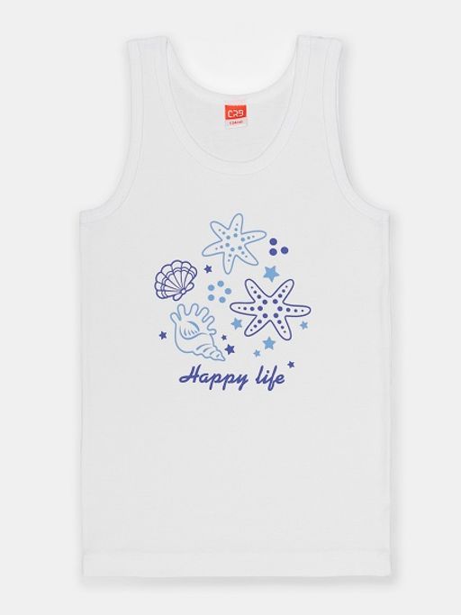 CRB wear/CSJG 20086-20 Майка для девочки,белый/Ex.Cherubino