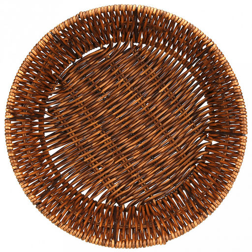 Корзина-сухарница плетеная Кондитер д25см h7,5см, полипропилен, коричневый, металлический каркас, форма круглая (Китай) - Домашняя мода фото 2