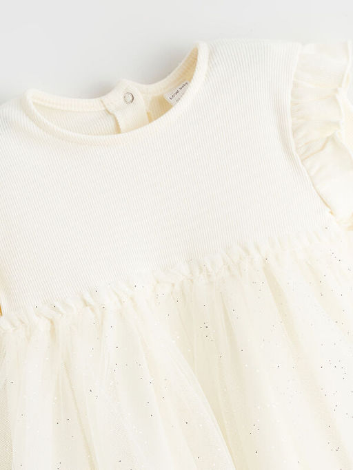 Bisiklet Yaka K?z Bebek Prenses Elbise